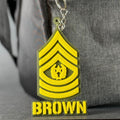 Personalized Command Sergeant Major Keychain