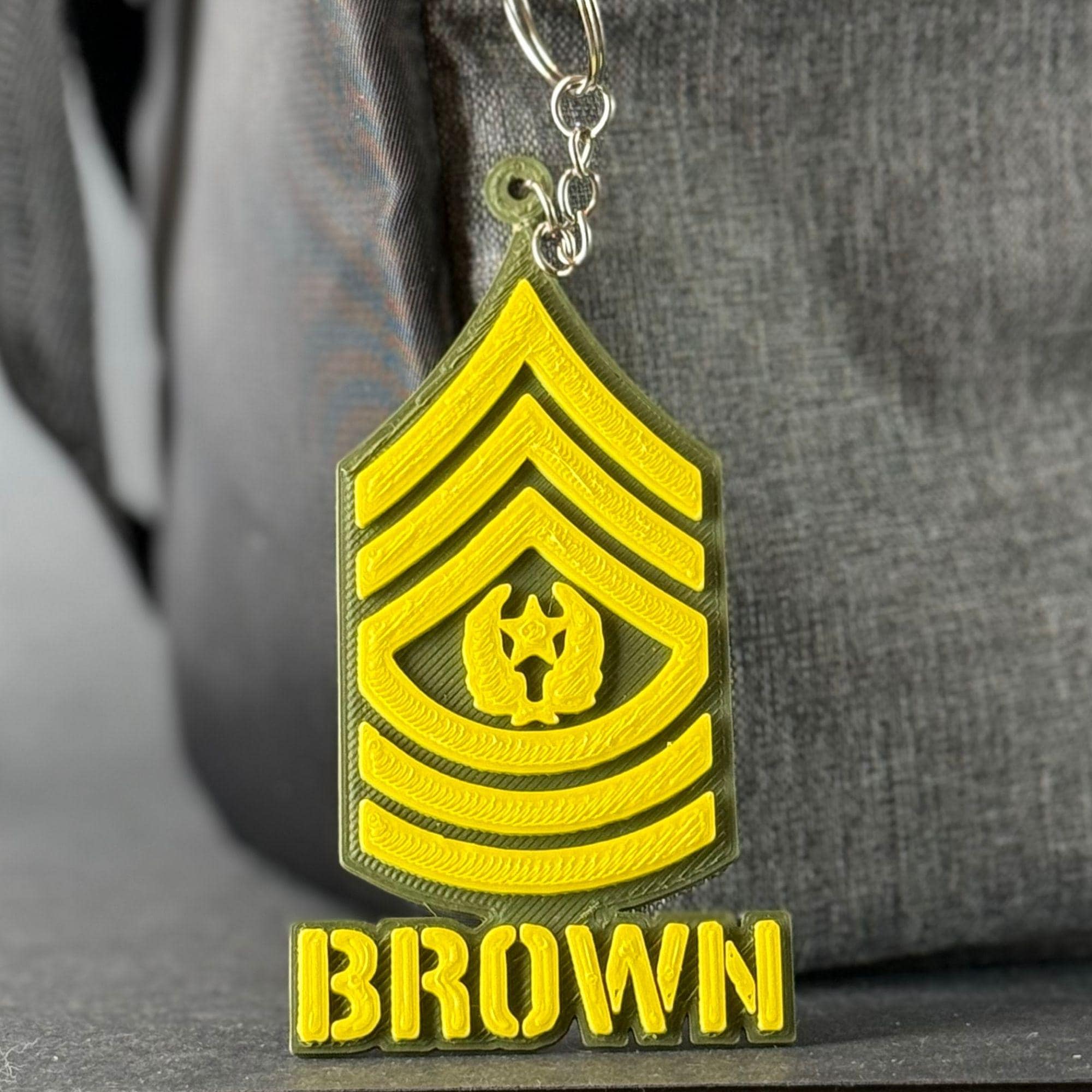 Personalized Command Sergeant Major Keychain