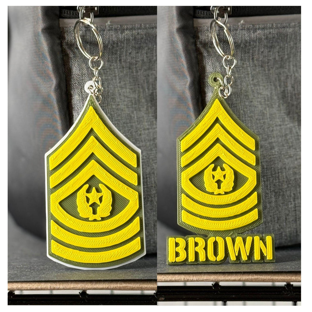Personalized Command Sergeant Major Keychain