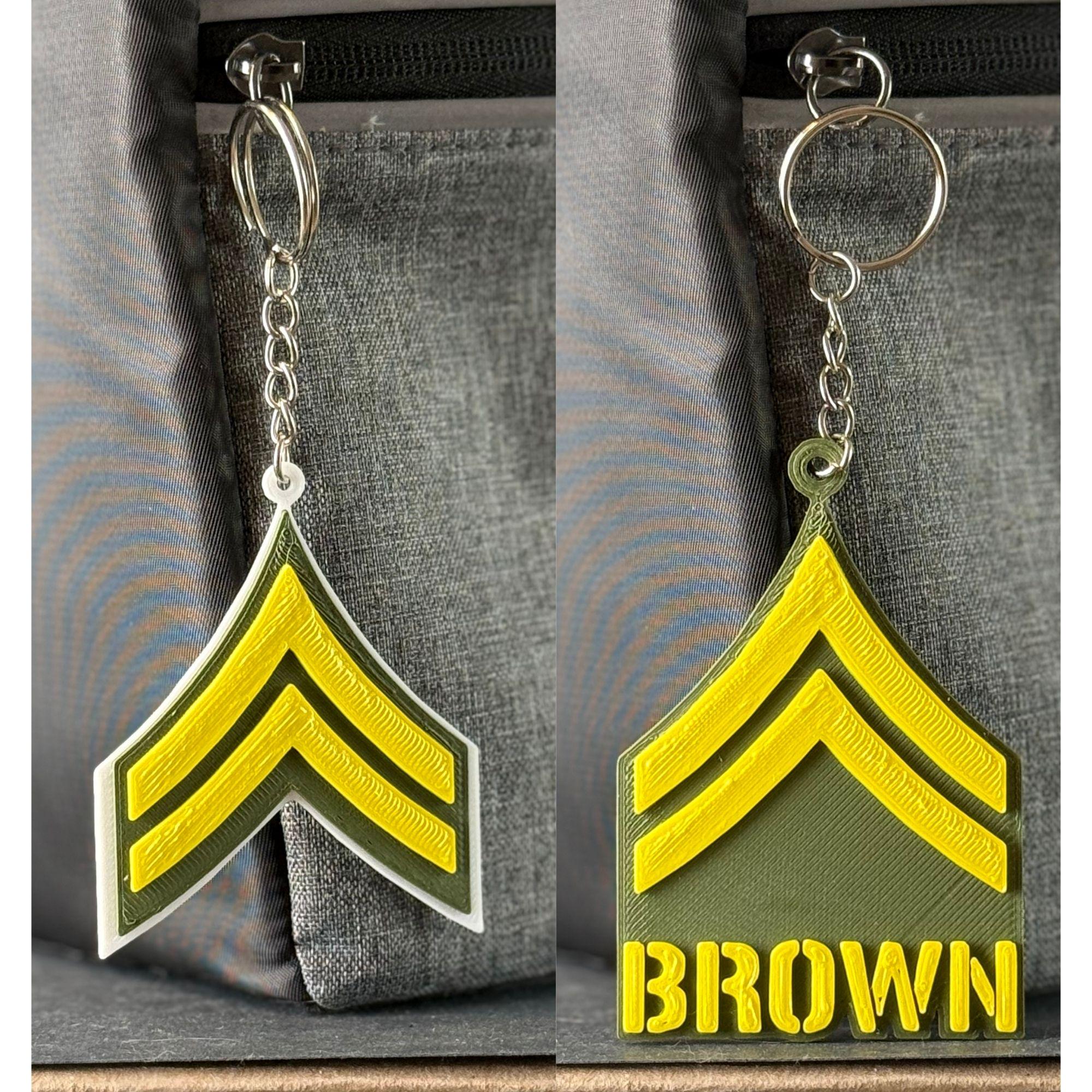 Personalized Corporal Keychain