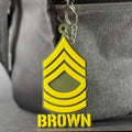 Personalized Master Sergeant Keychain