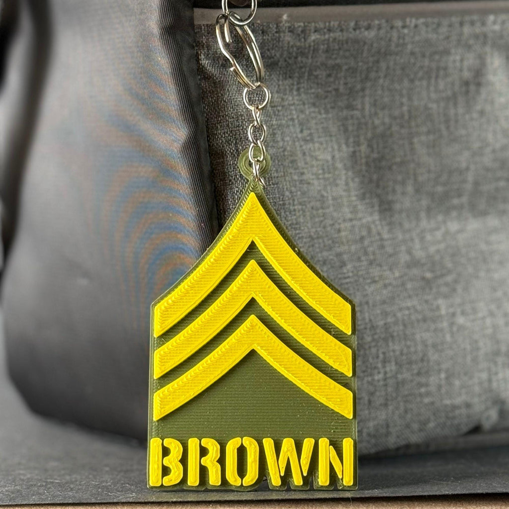Personalized Sergeant Keychain