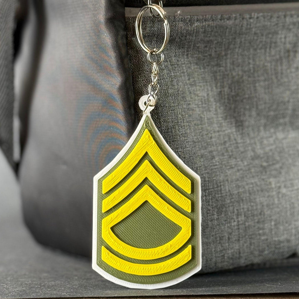 Personalized Sergeant First Class Keychain