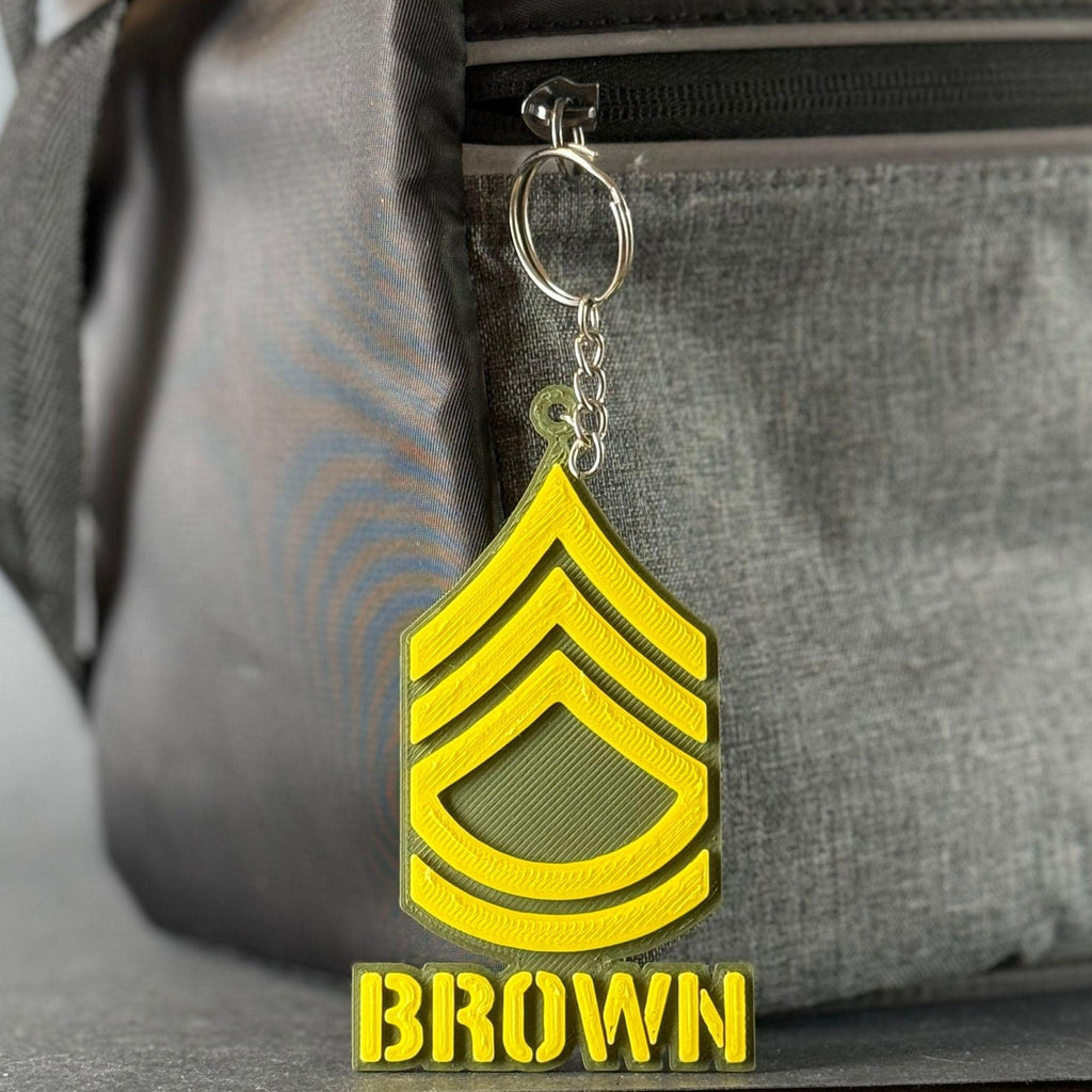 Personalized Sergeant First Class Keychain