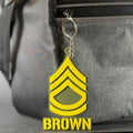 Personalized Sergeant First Class Keychain