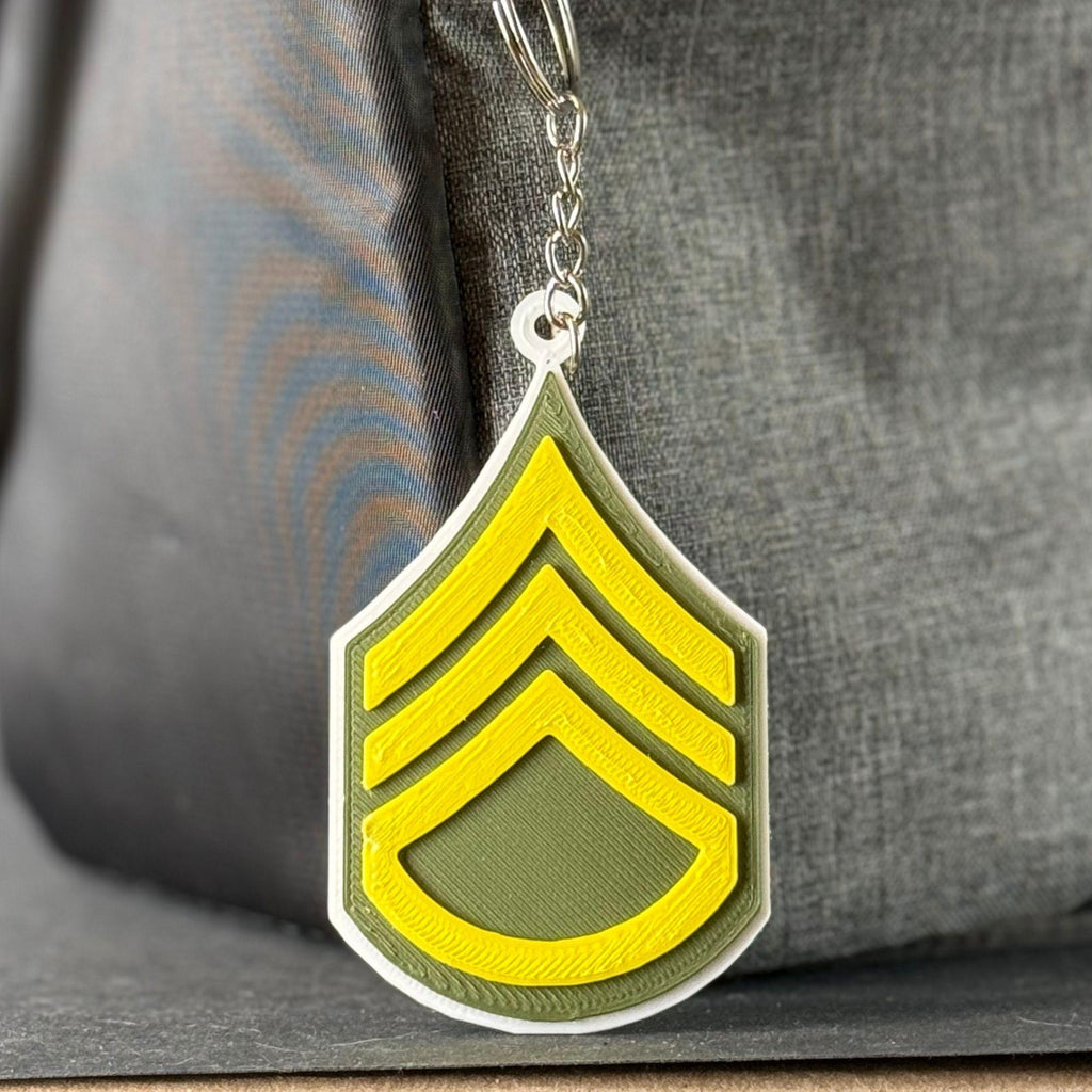 Personalized Army Staff Sergeant Keychain