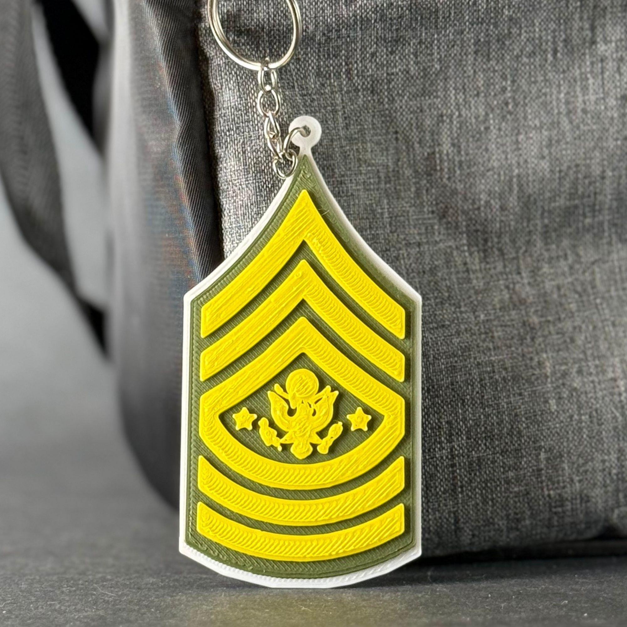 Personalized Sergeant Major of the Army Keychain