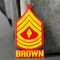 Personalized USMC First Sergeant Keychain