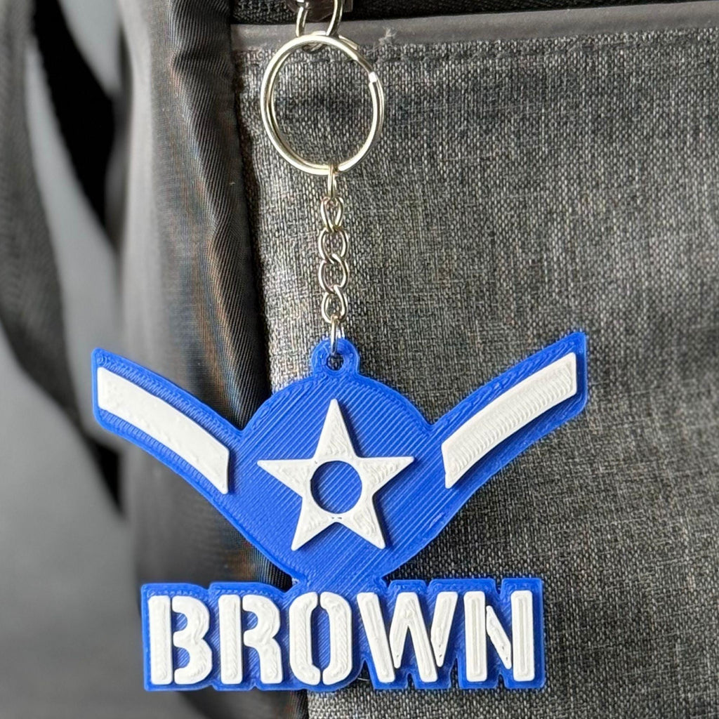 Personalized USAF Airman Keychain