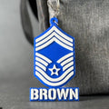 Personalized USAF Chief Master Sergeant Keychain