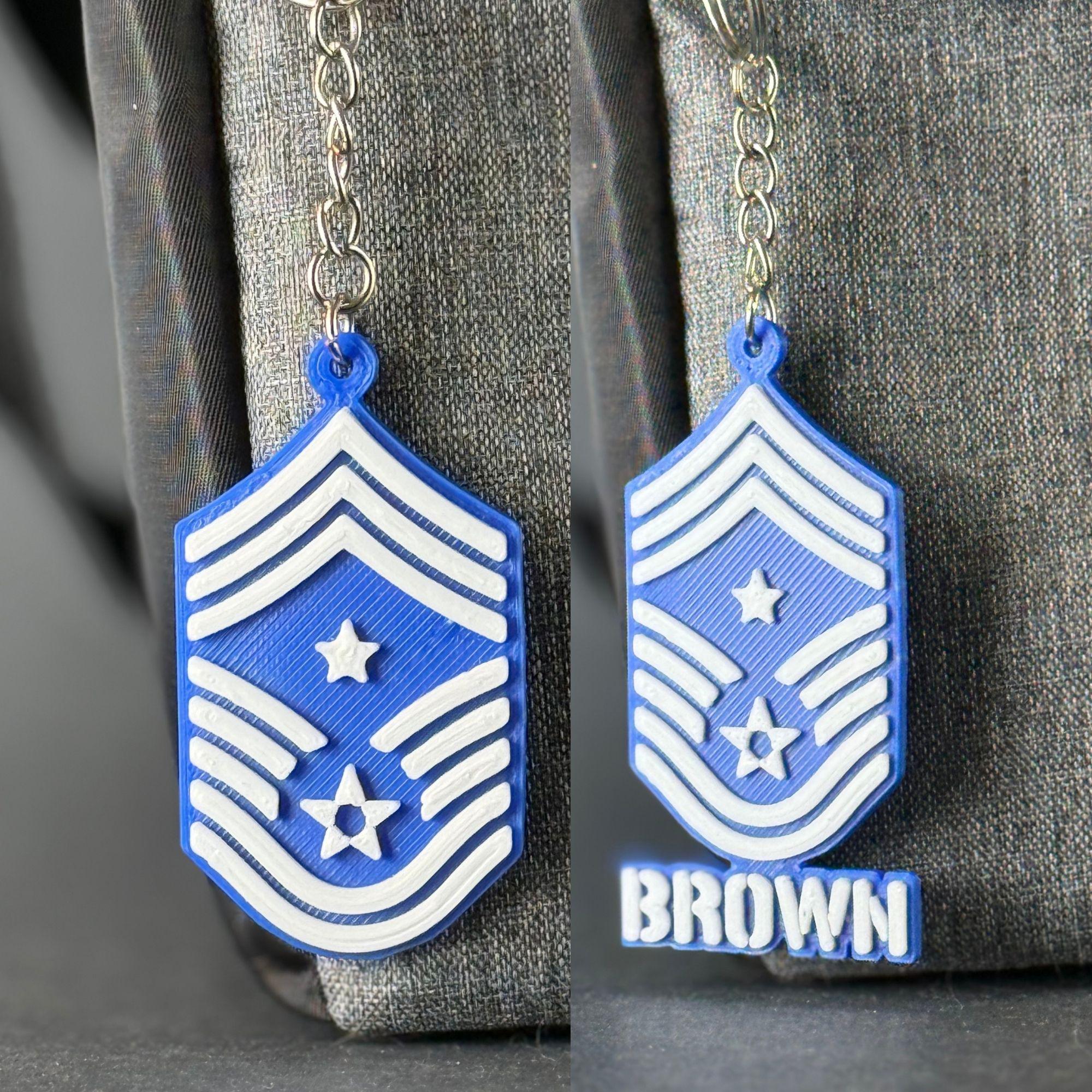 Personalized Command Chief Master Sergeant Keychain