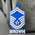 Personalized USAF Senior Master Sergeant Keychain
