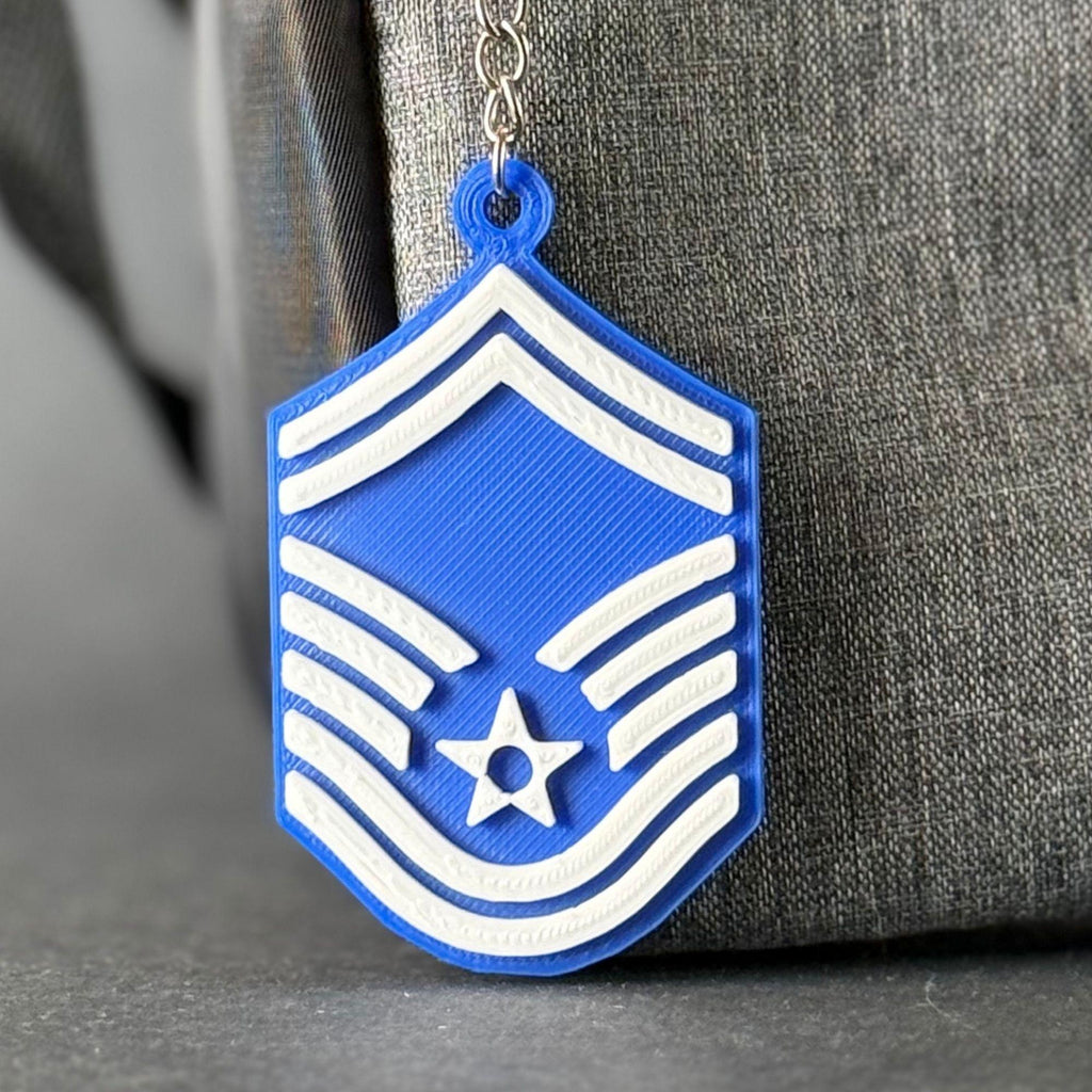 Personalized USAF Senior Master Sergeant Keychain