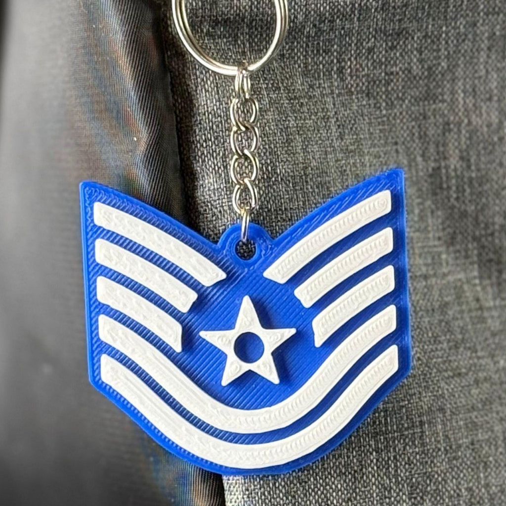 Personalized Technical Sergeant Keychain
