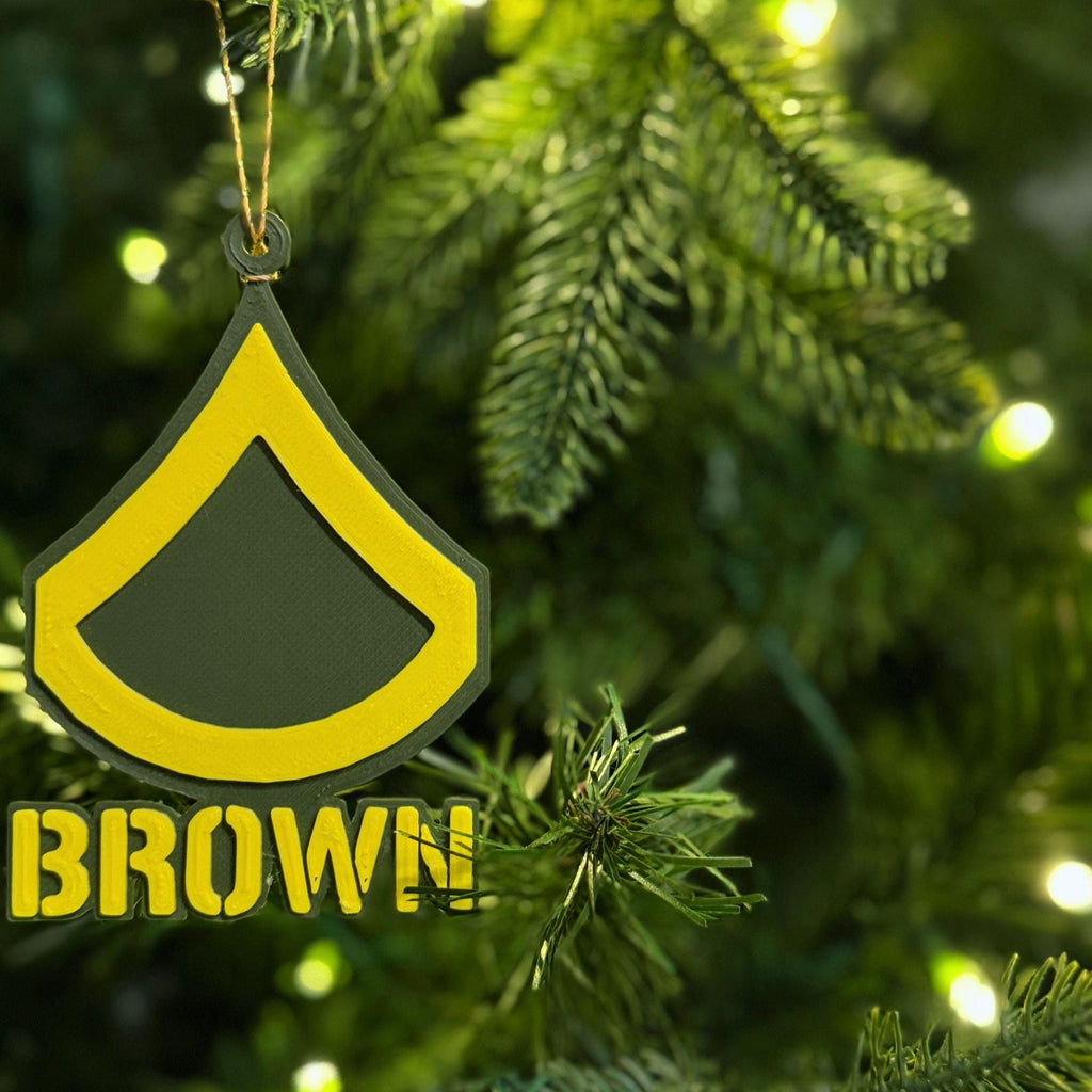 Personalized Army Private First Class Ornament