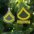 Personalized Army Private First Class Ornament