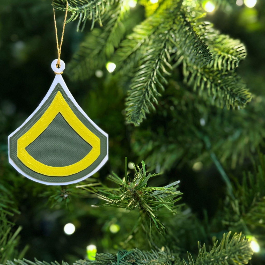 Personalized Army Private First Class Ornament