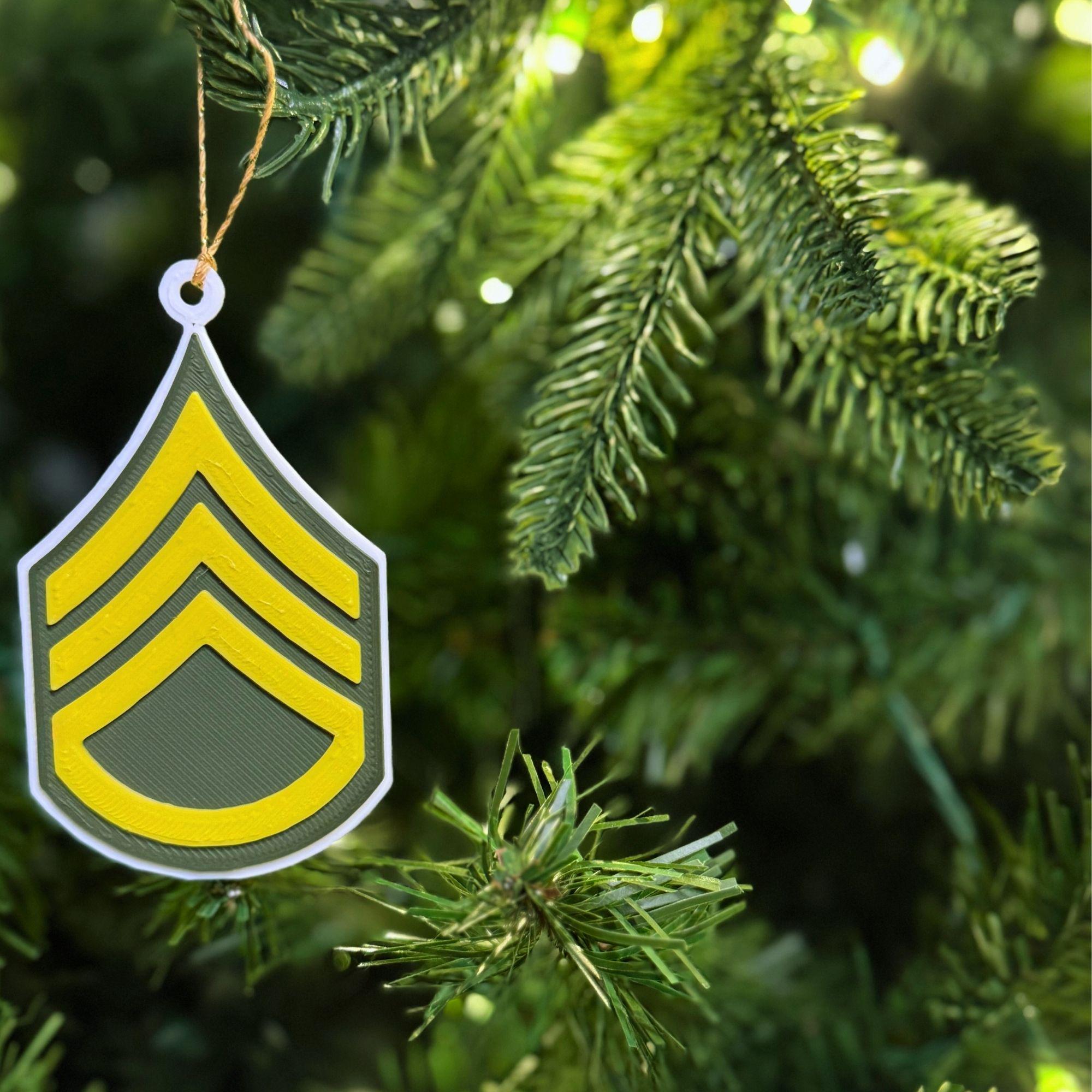 Personalized Army Staff Sergeant Ornament