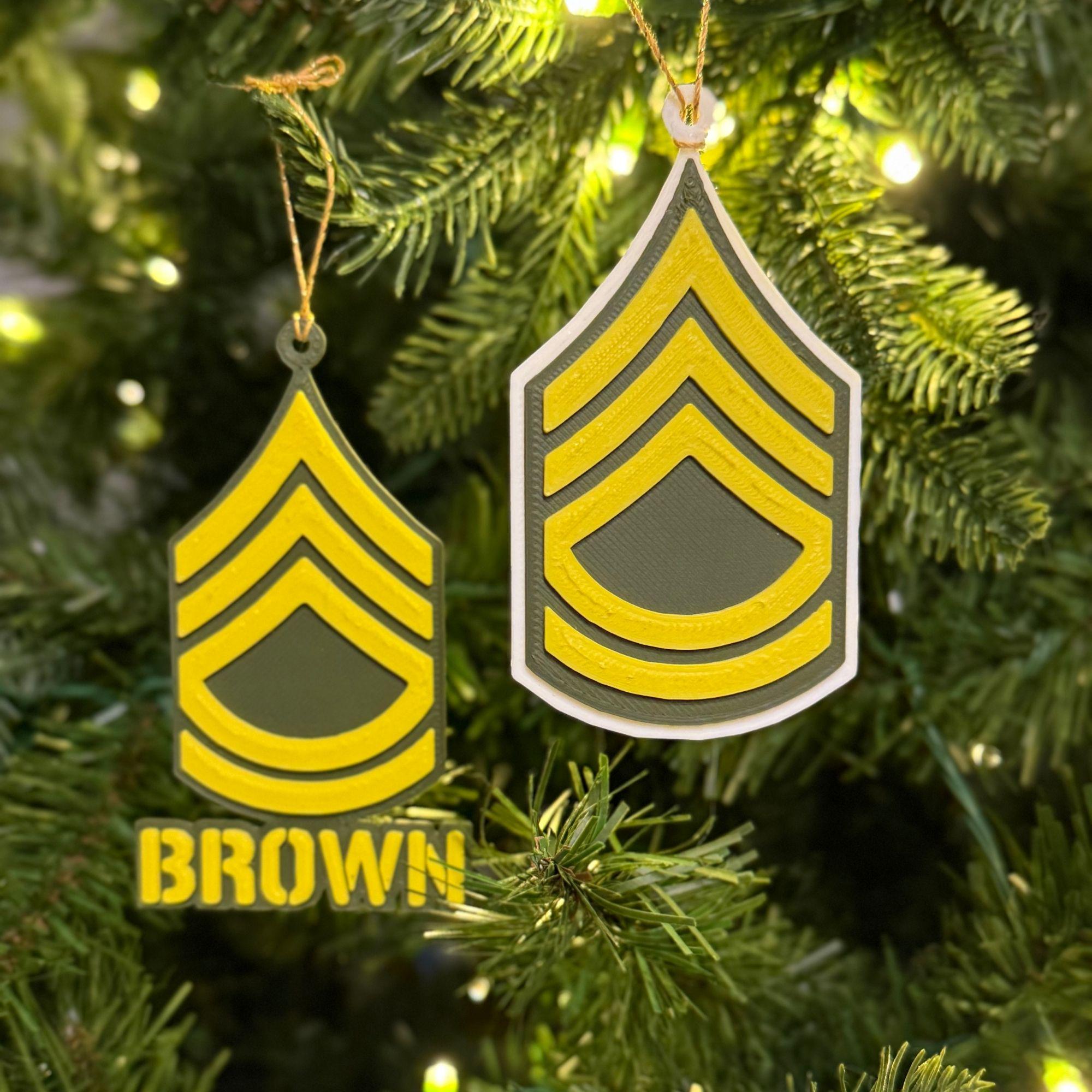 Personalized Army Sergeant First Class Ornament