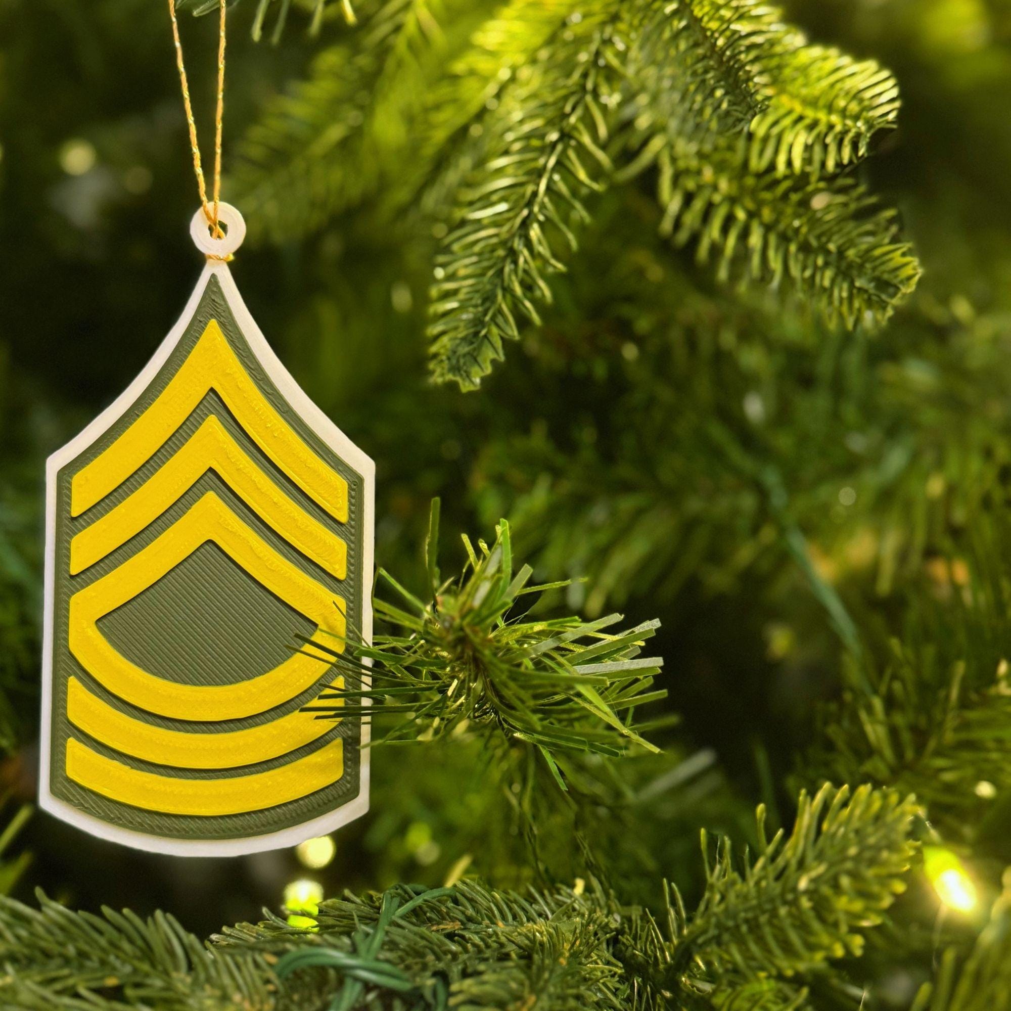 Personalized Army Master Sergeant Ornament