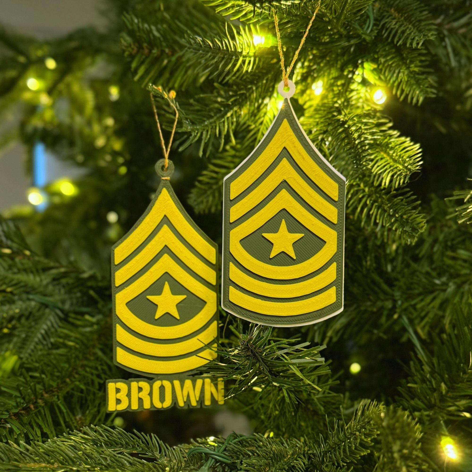 Personalized Army Sergeant Major Ornament