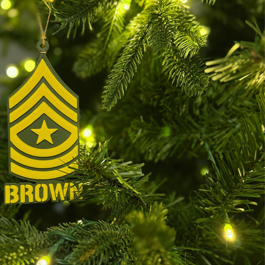 Personalized Army Sergeant Major Ornament