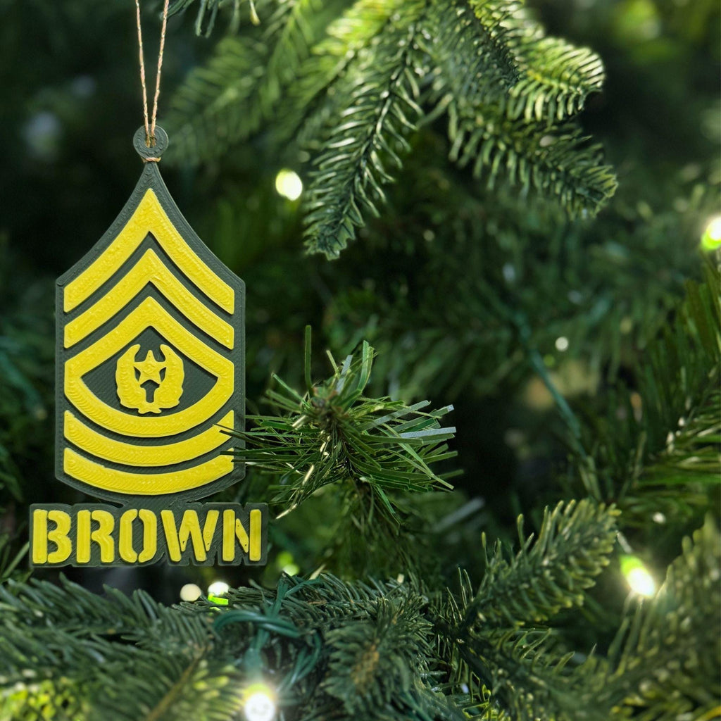 Personalized Army Command Sergeant Major Ornament