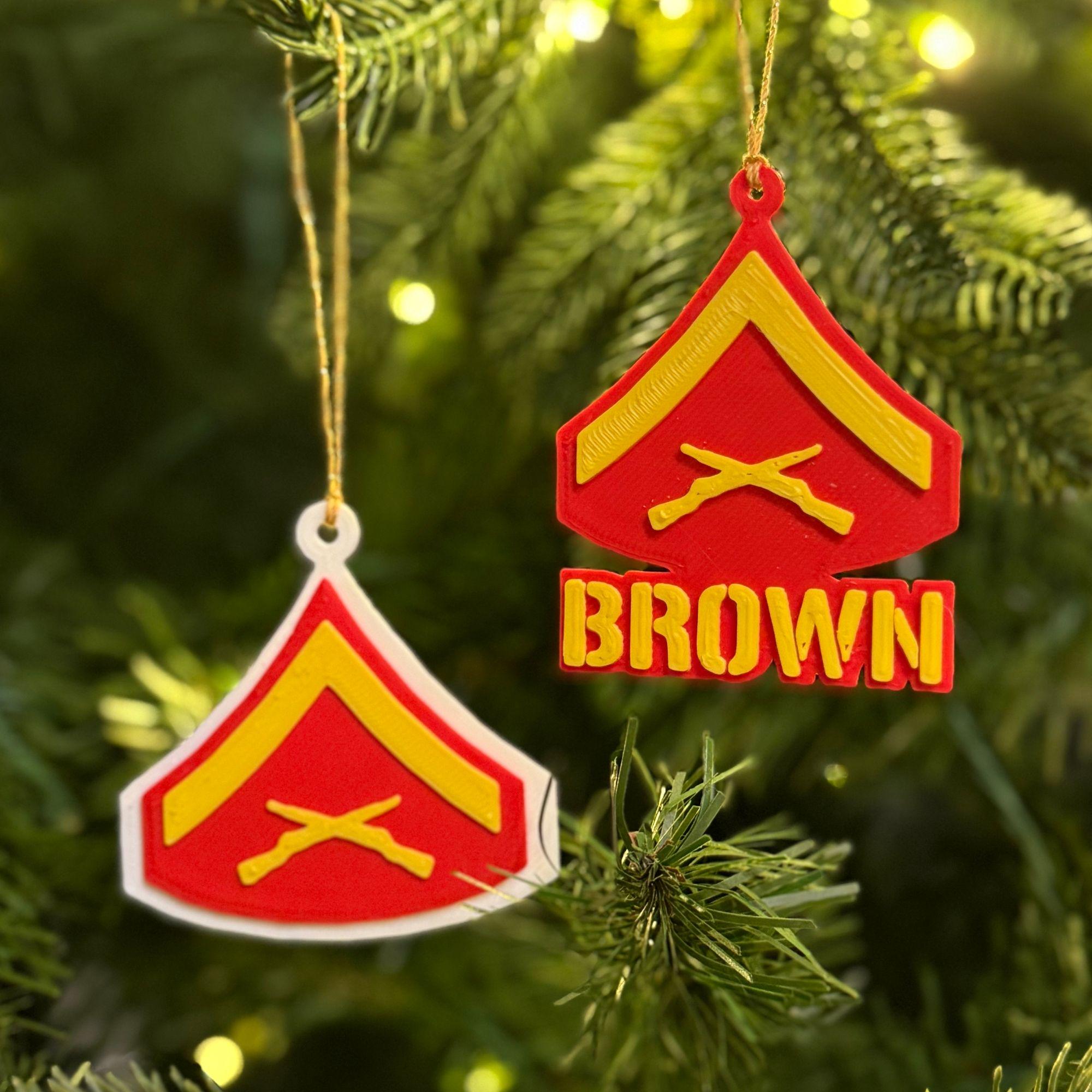 Personalized Marines Lance Corporal Ornament