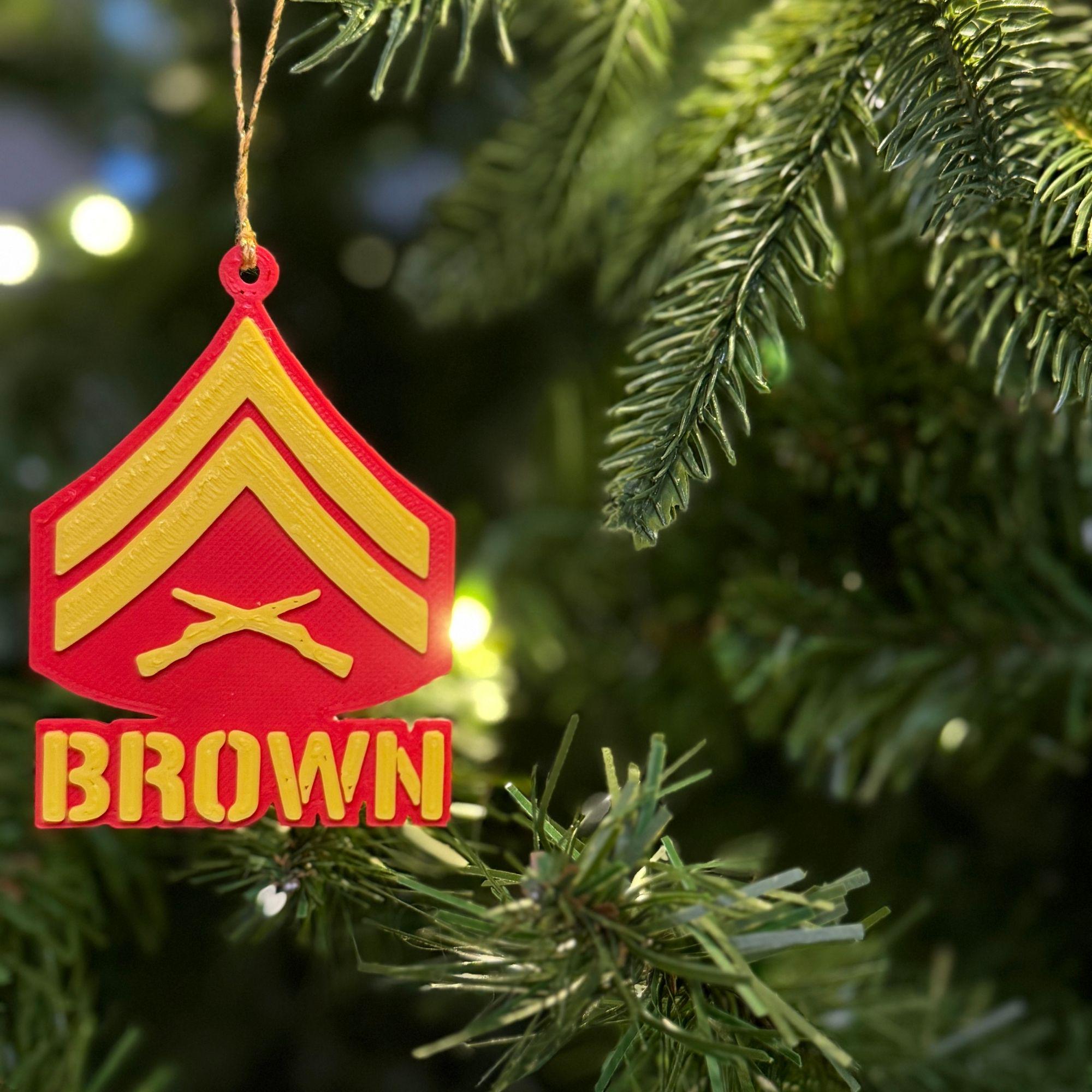 Personalized Marines Corporal Ornament