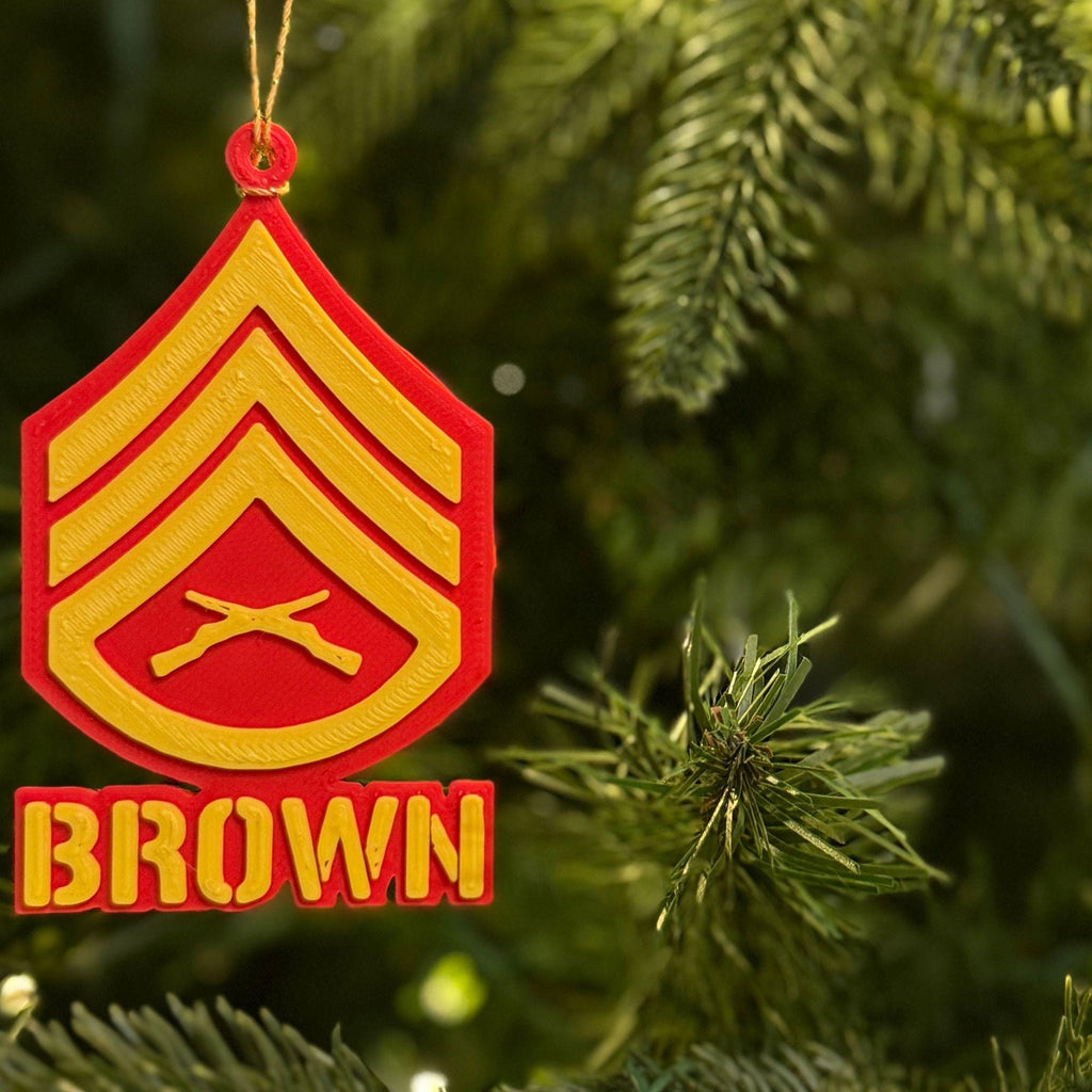 Personalized Marines Staff Sergeant Ornament
