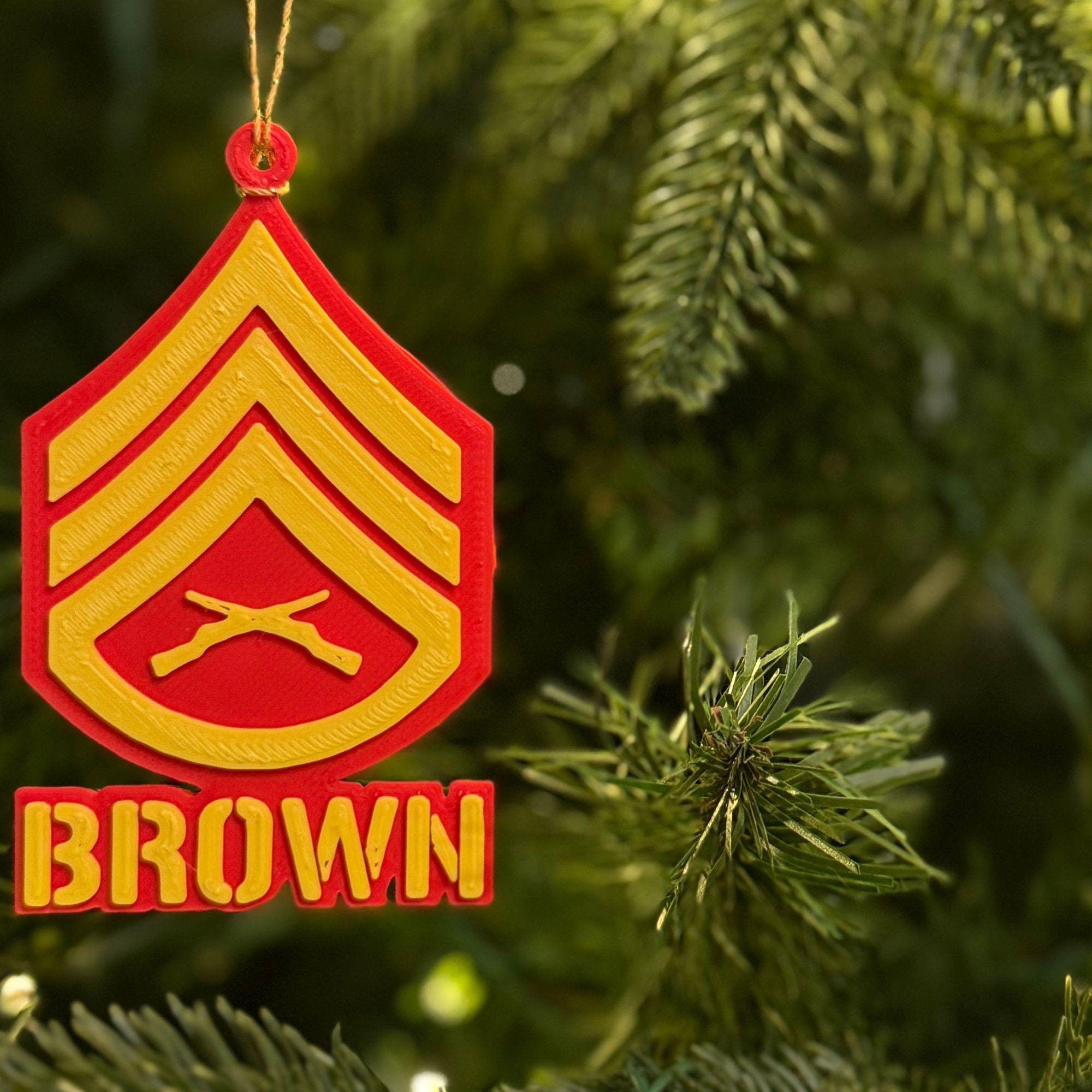 Personalized Marines Staff Sergeant Ornament