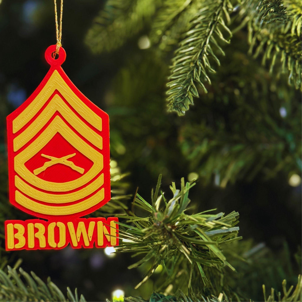 Personalized Marines Master Sergeant Ornament