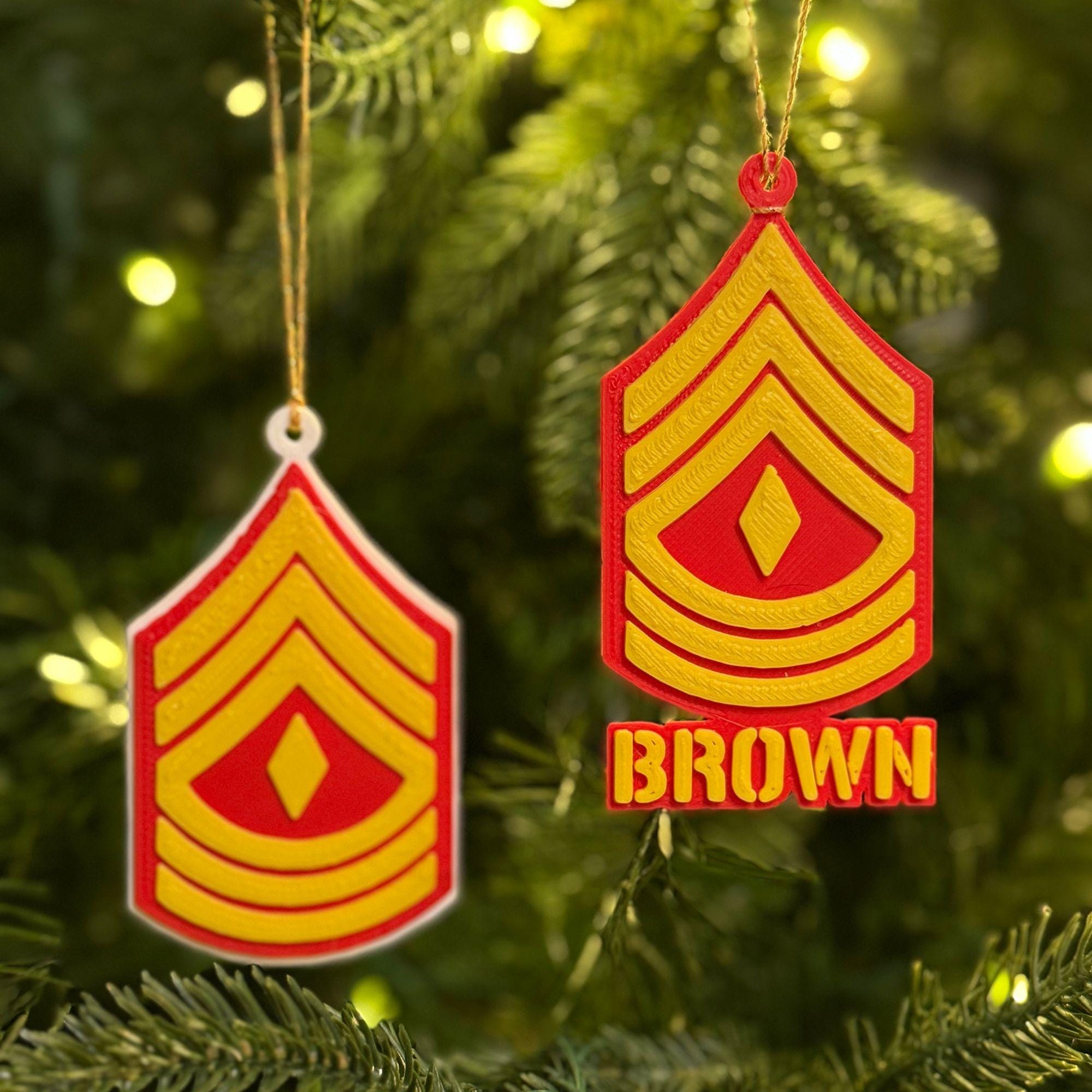 Personalized Marines First Sergeant Ornament