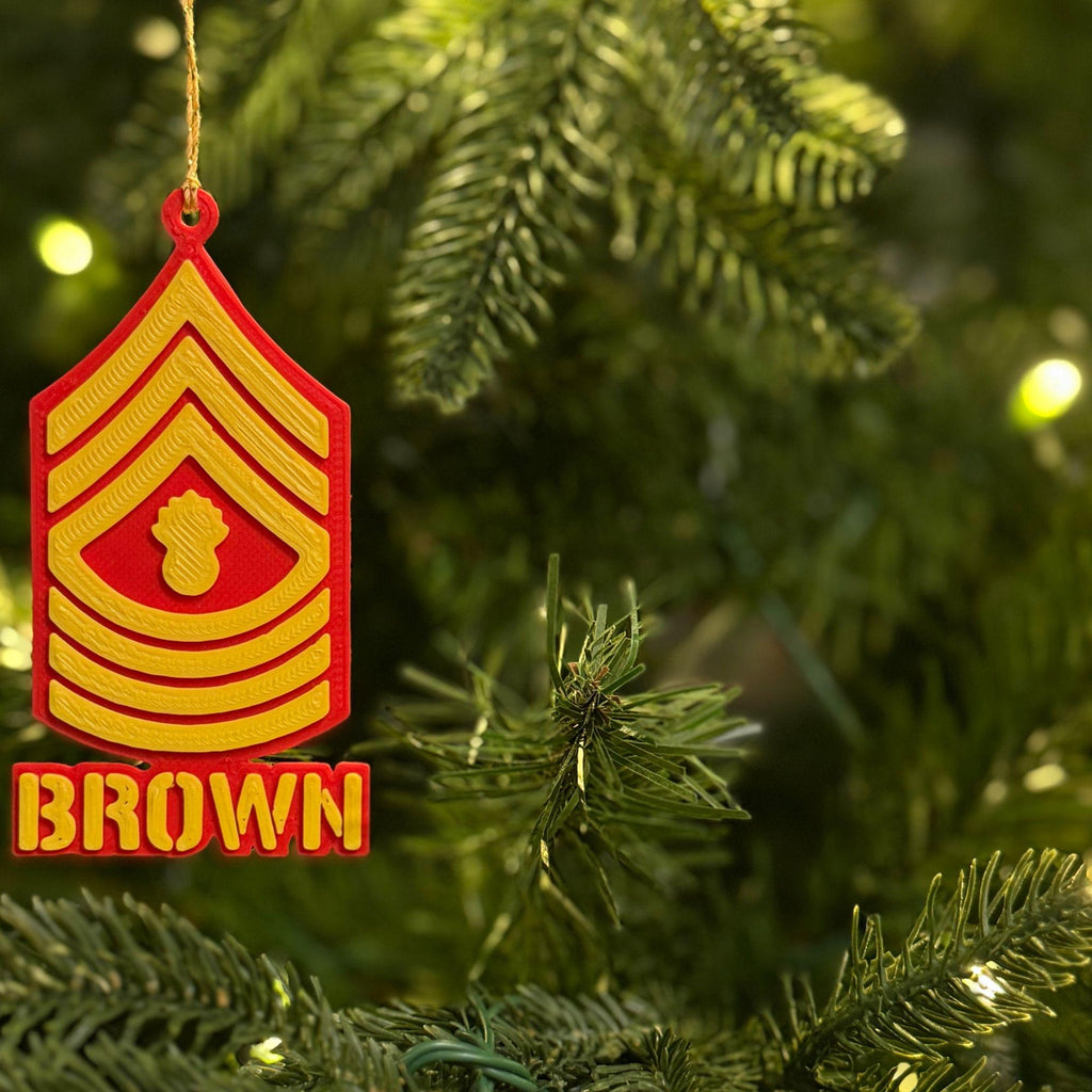 Personalized Marines Master Gunnery Sergeant Ornament