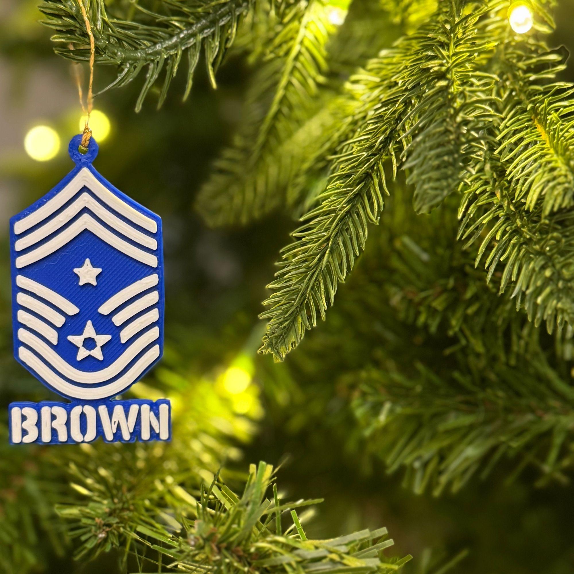 Personalized Air Force Command Chief Master Sergeant Ornament