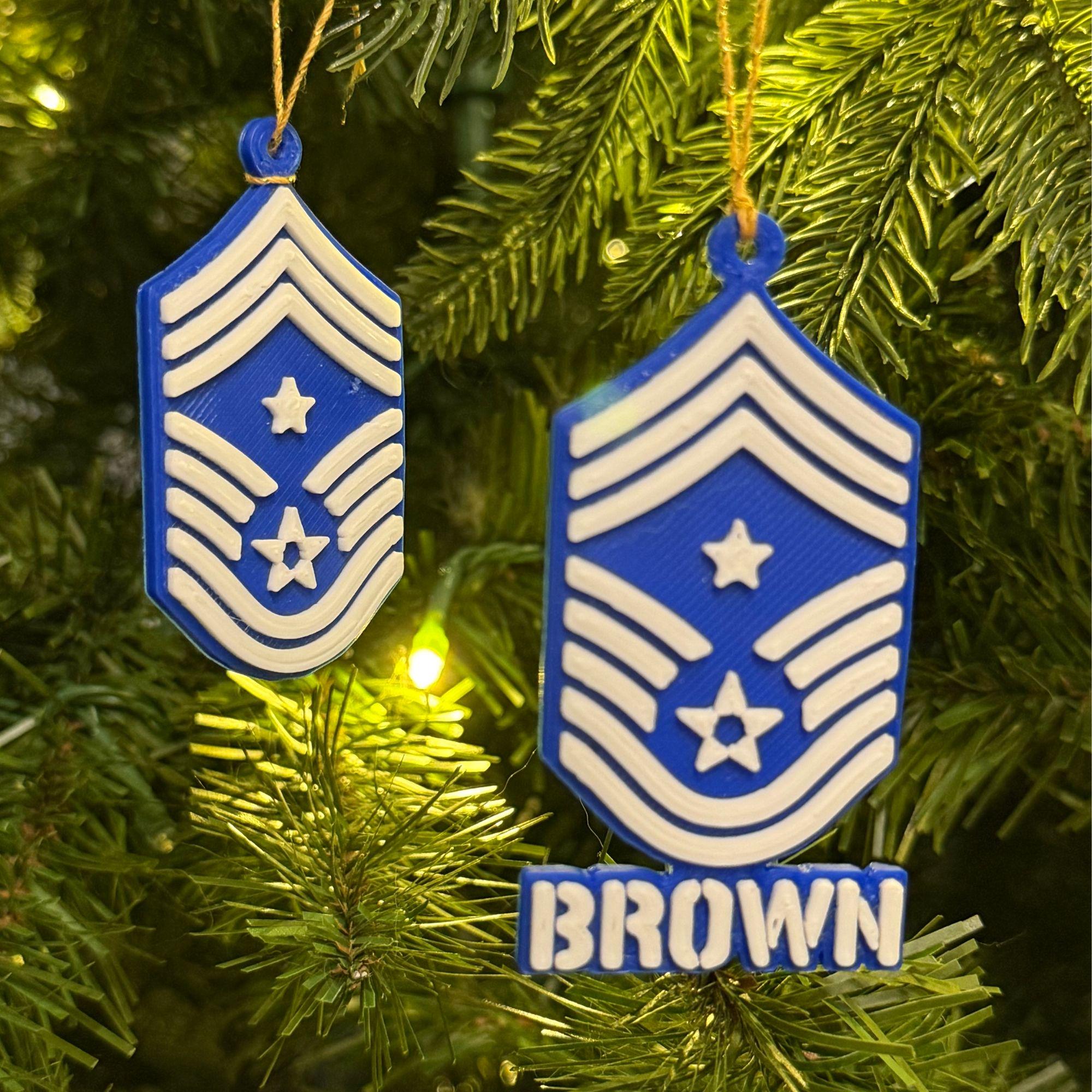 Personalized Air Force Command Chief Master Sergeant Ornament