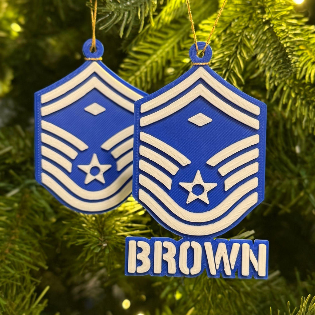 Personalized Air Force First Sergeant E-8 Ornament