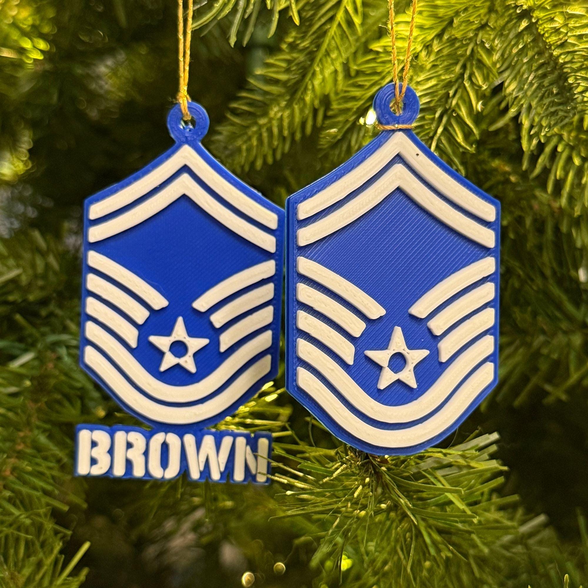 Personalized Air Force Senior Master Sergeant Ornament