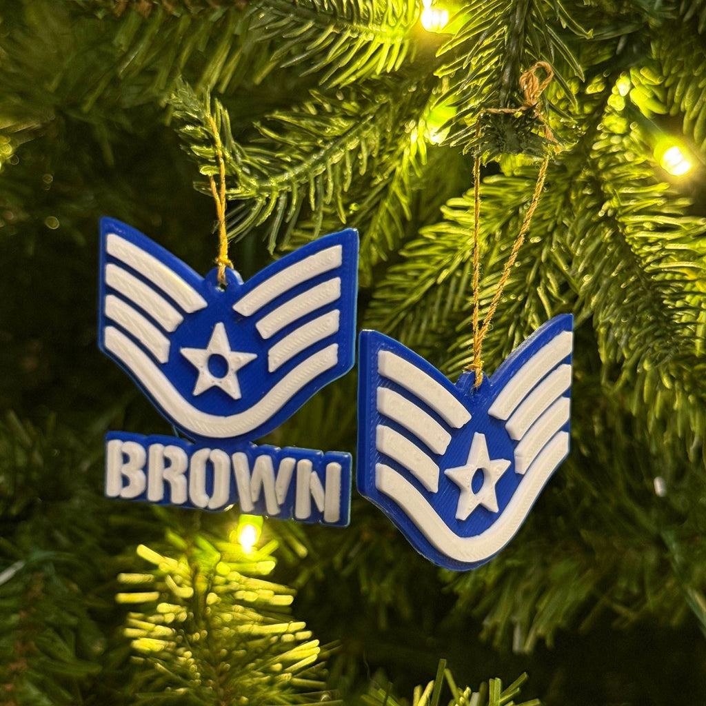 Personalized Air Force Staff Sergeant Ornament