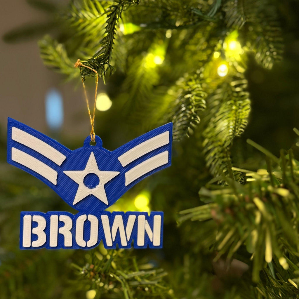 Personalized Air Force Airman First Class Ornament