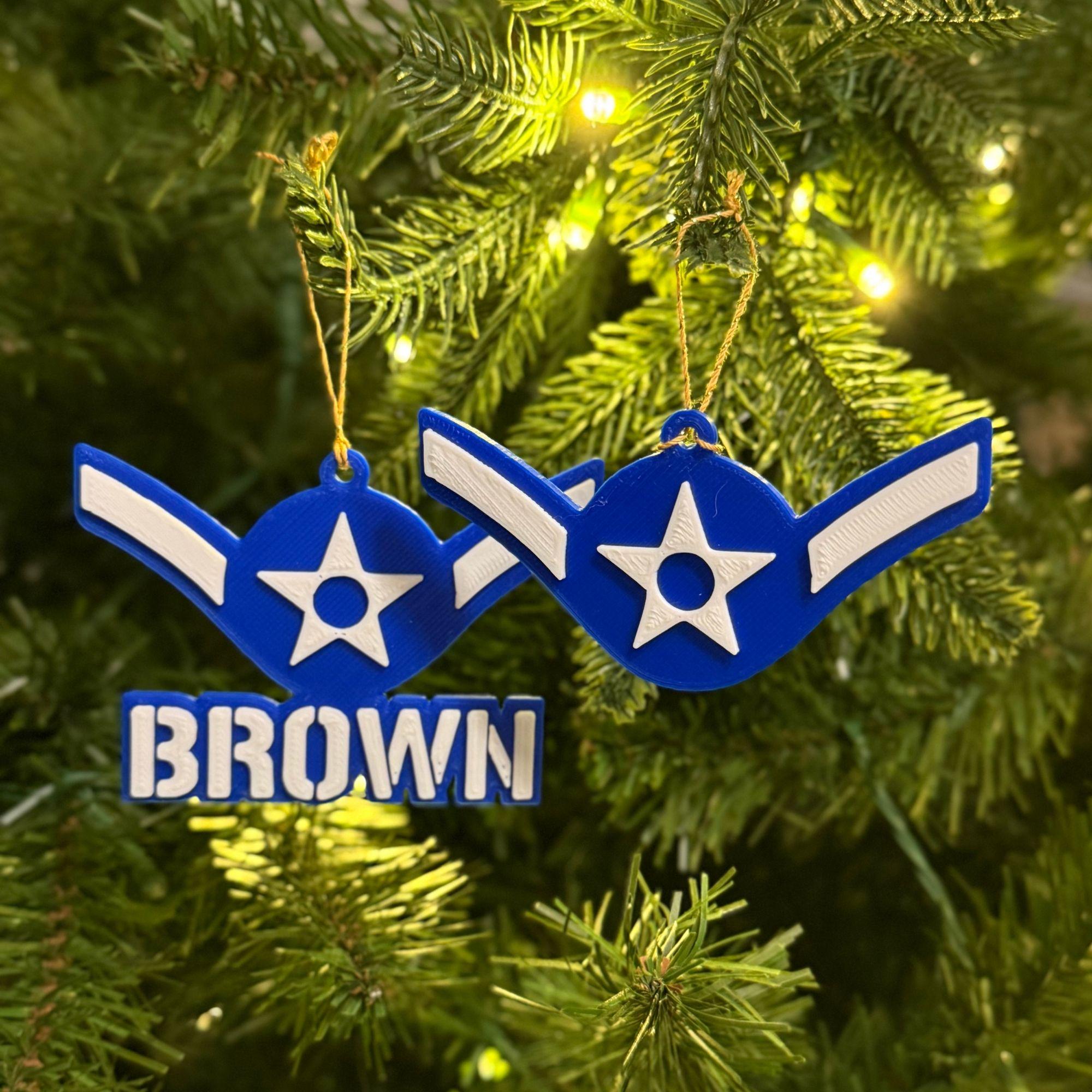 Personalized Air force Airman Ornament