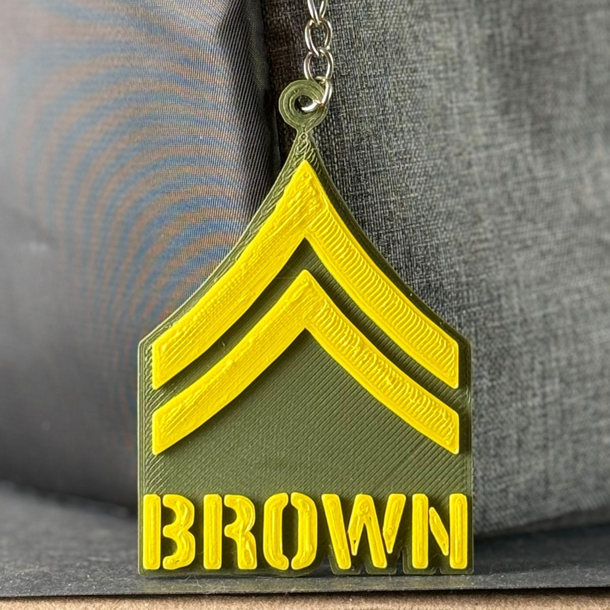 Personalized Corporal Keychain