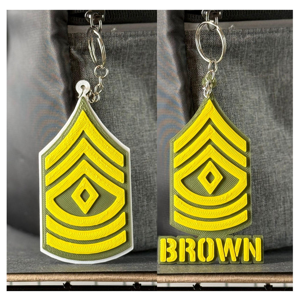 Personalized First Sergeant Keychain