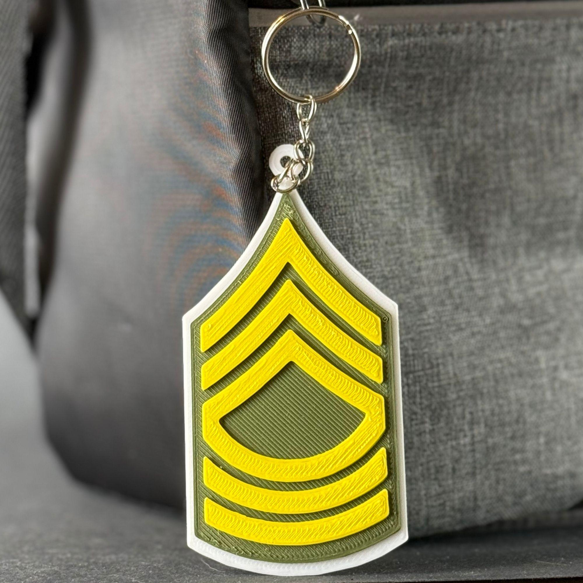 Personalized Master Sergeant Keychain