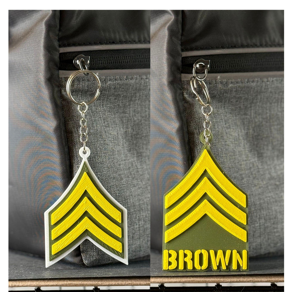 Personalized Sergeant Keychain