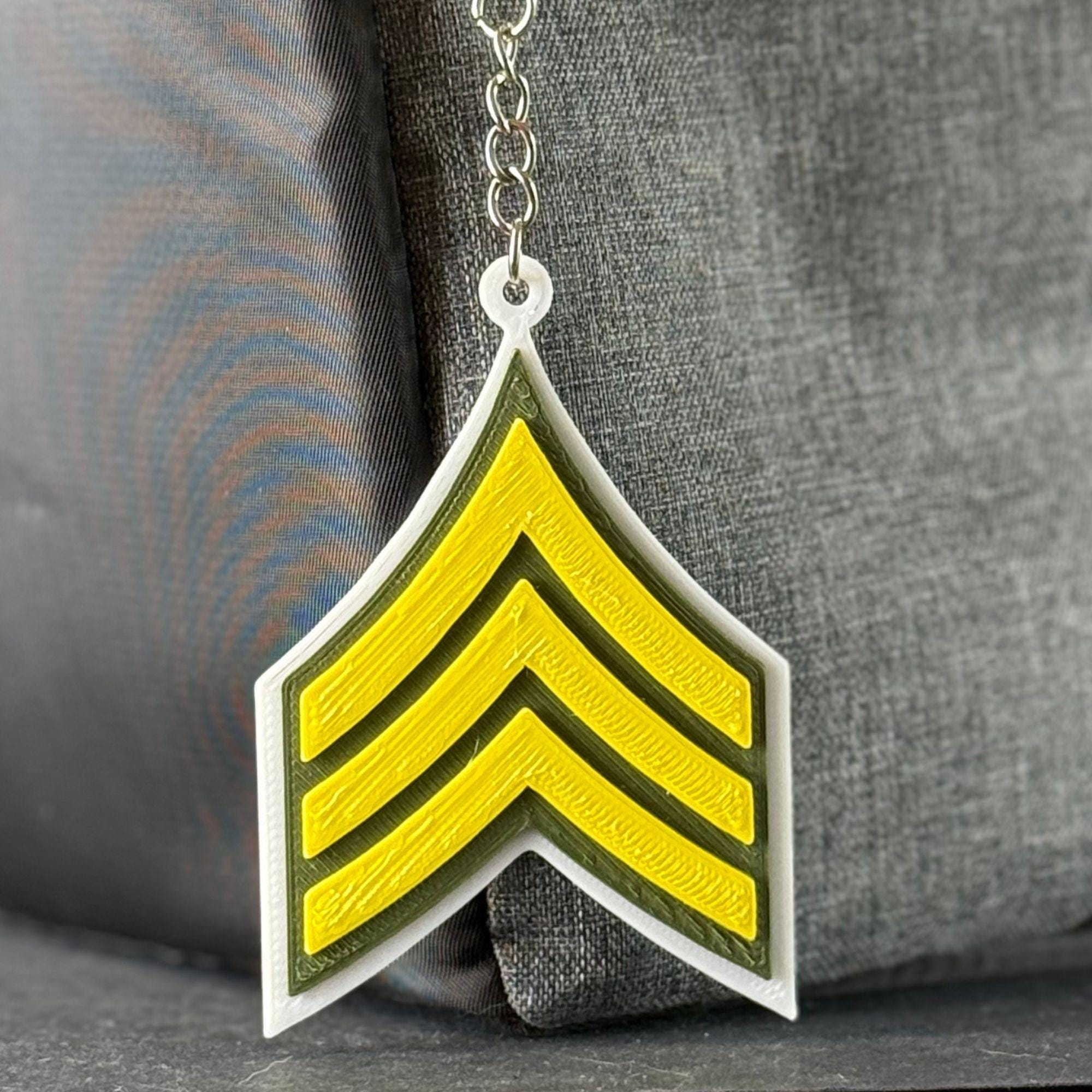 Personalized Sergeant Keychain