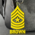 Personalized Sergeant Major Keychain