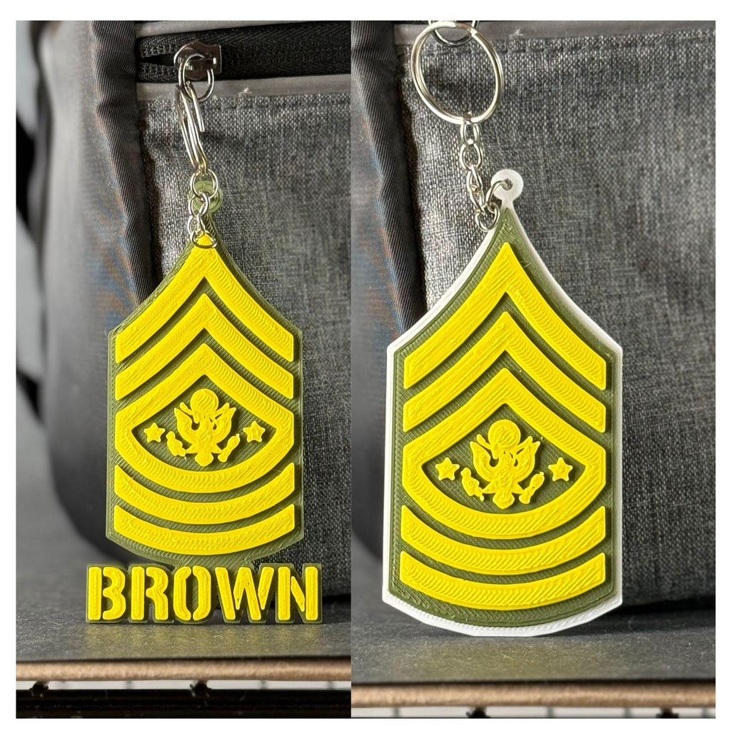 Personalized Sergeant Major of the Army Keychain