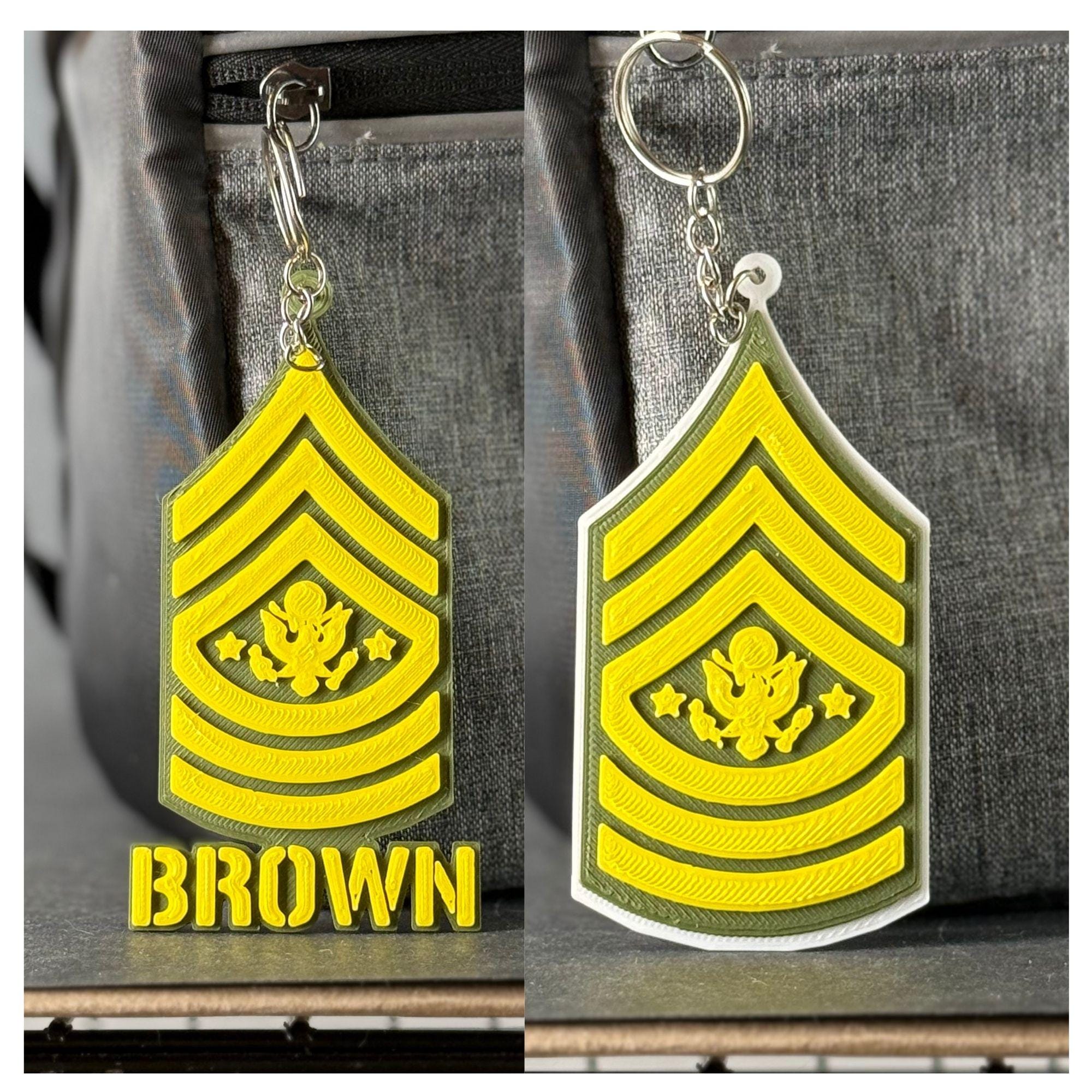 Personalized Sergeant Major of the Army Keychain