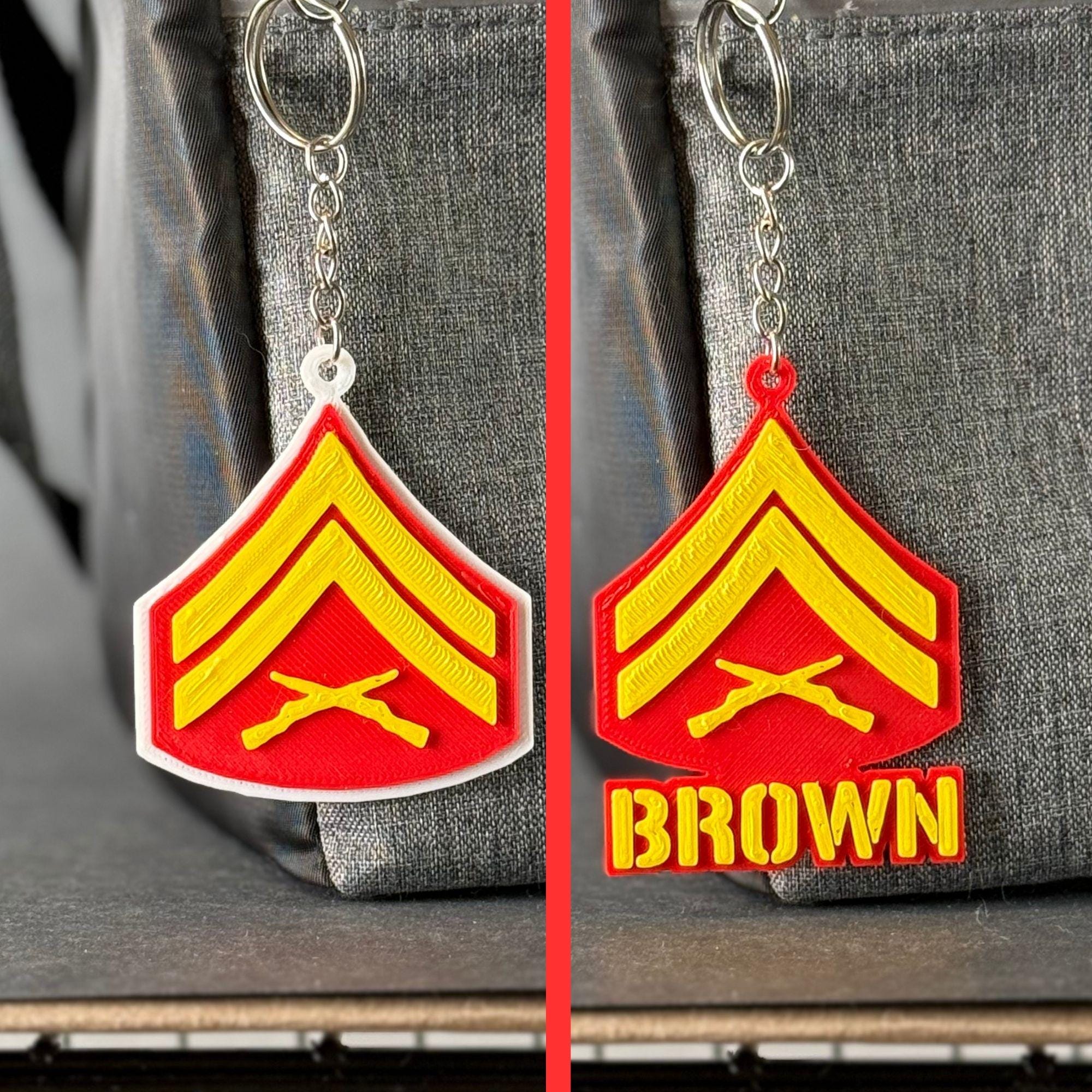 Personalized Corporal Keychain